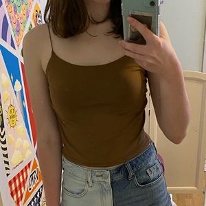 🤎 Brown Bungee Strap Cropped Tank